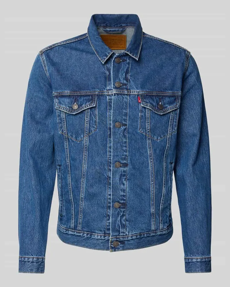 Levi's Regular Fit Jacke in Denim-Optik Modell 'Trucker Jeansblau