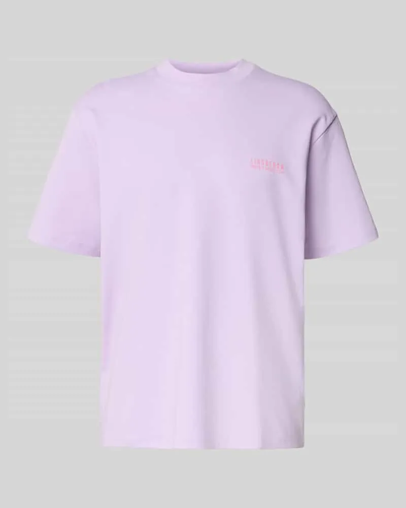 Lindbergh Oversized T-Shirt mit Label-Print Lavender