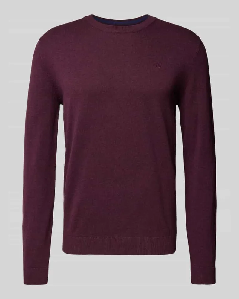 Tom Tailor Strickpullover mit Label-Stitching Modell 'BASIC 