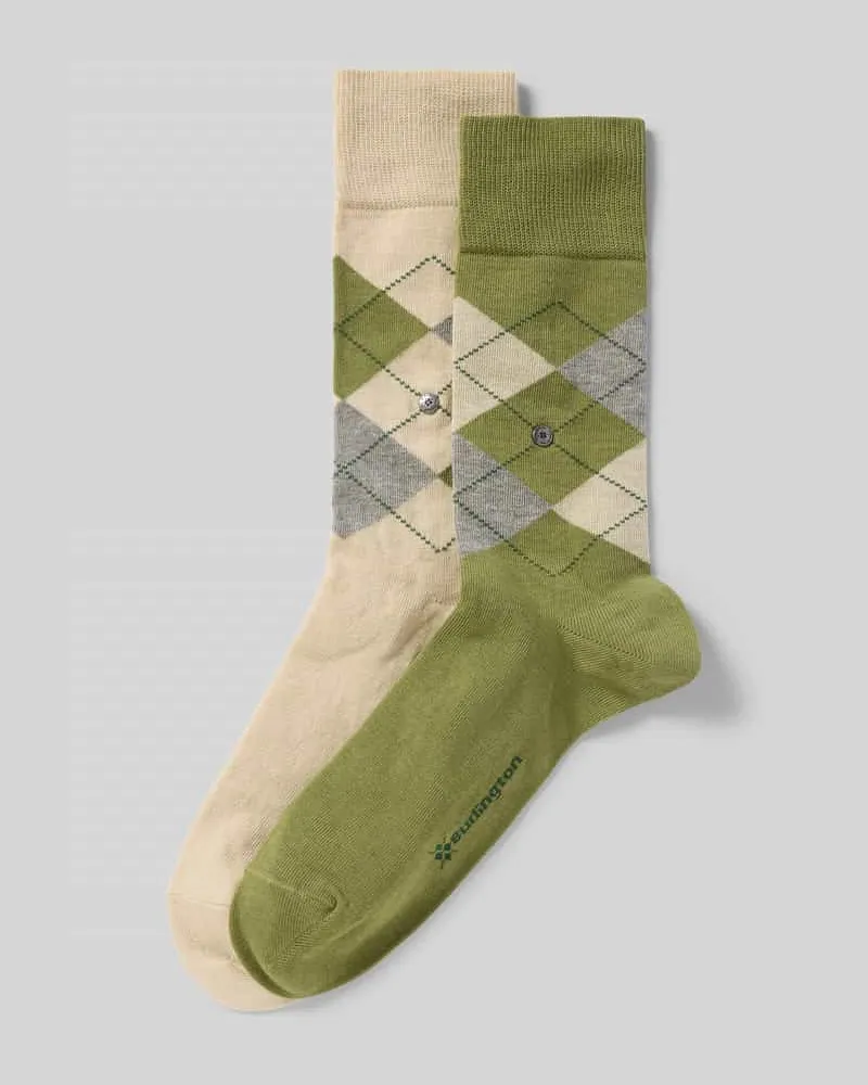 Burlington Socken mit Label-Detail Modell 'Everyday Gruen
