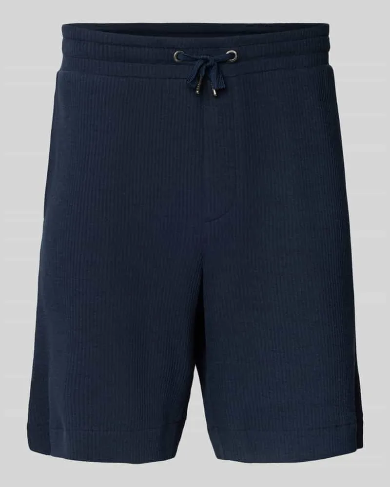 JOOP! Regular Fit Shorts mit Strukturmuster Modell 'Ediiz Marine