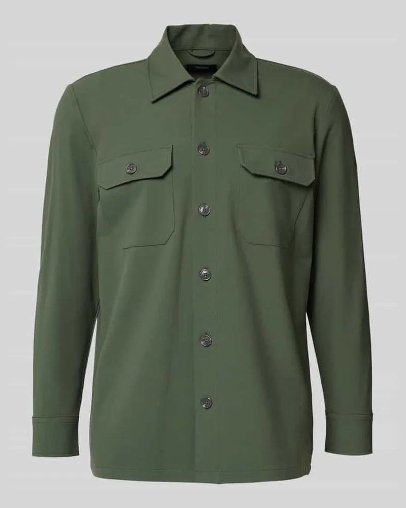 Matinique Regular Fit Hemdjacke mit Kentkragen Modell 'Damo Oliv