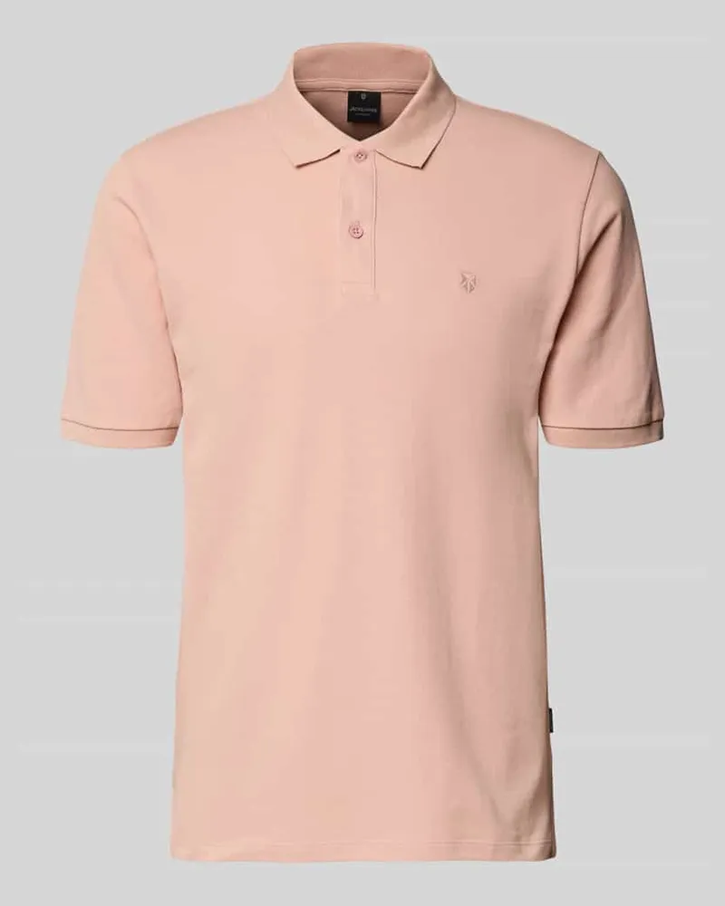 Jack & Jones Slim Fit Poloshirt mit Stitching Altrosa