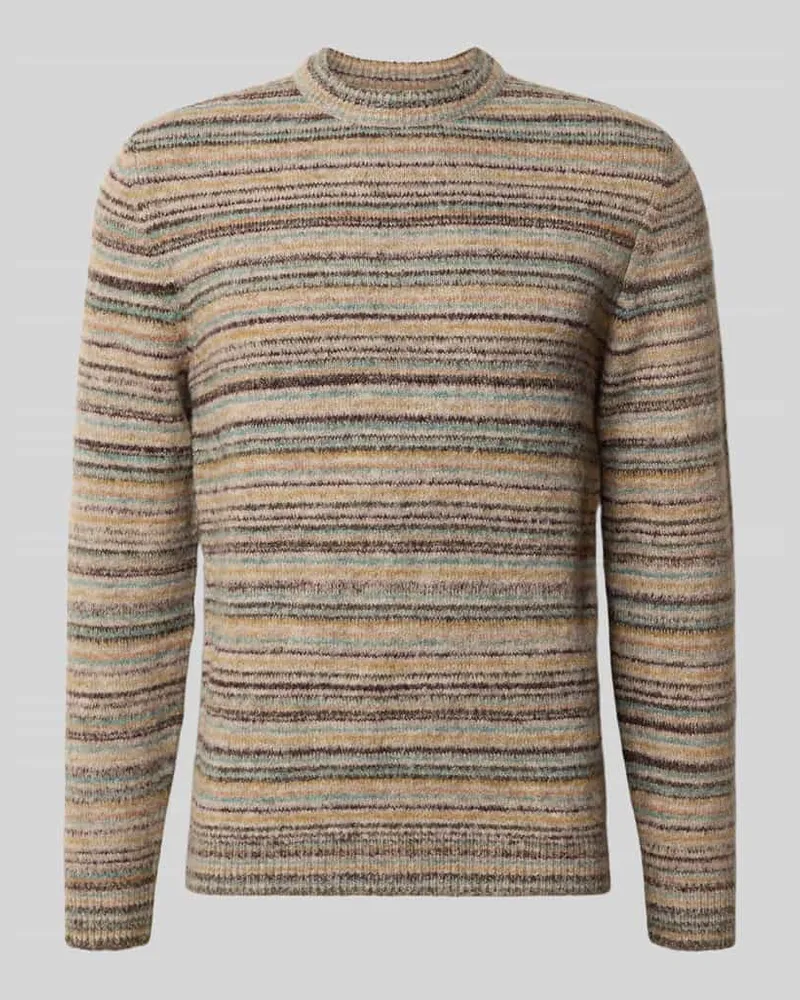 McNeal Strickpullover mit gerippten Abschlüssen Hellbraun