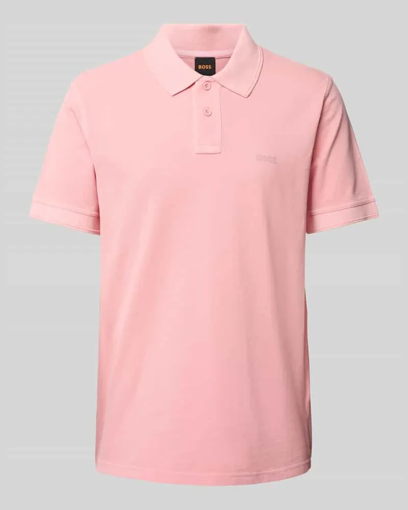 HUGO BOSS Slim Fit Poloshirt mit Label-Print Modell 'Prime 