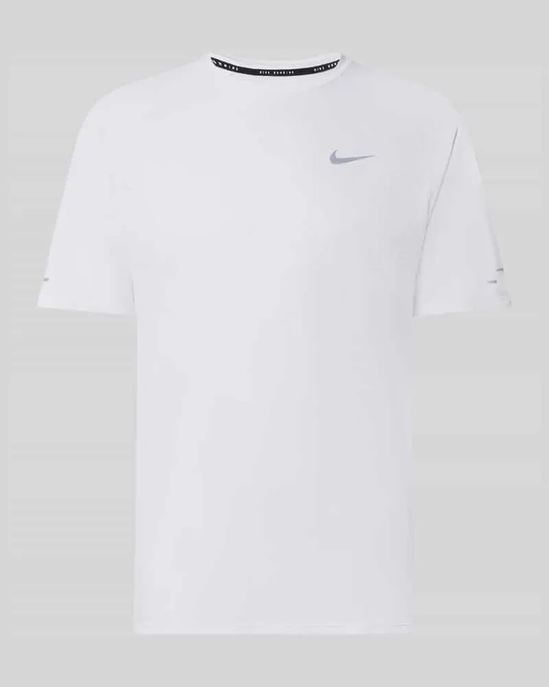 Nike Regular Fit Sport-T-Shirt mit reflektierenden Elementen Weiss