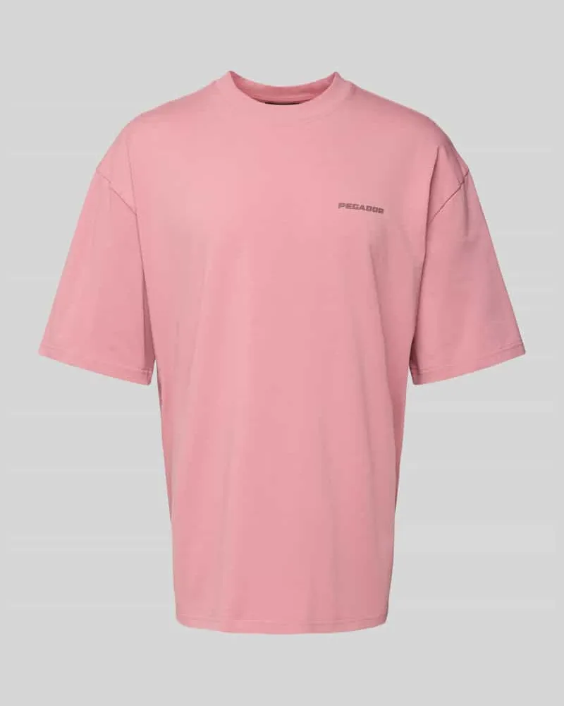 PEGADOR Oversized T-Shirt mit Label-Stitching 