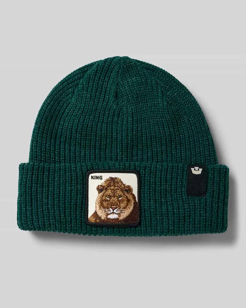 Goorin Bros. Beanie mit Motiv-Patch Modell 'THE KING BEANIE Dunkelgruen