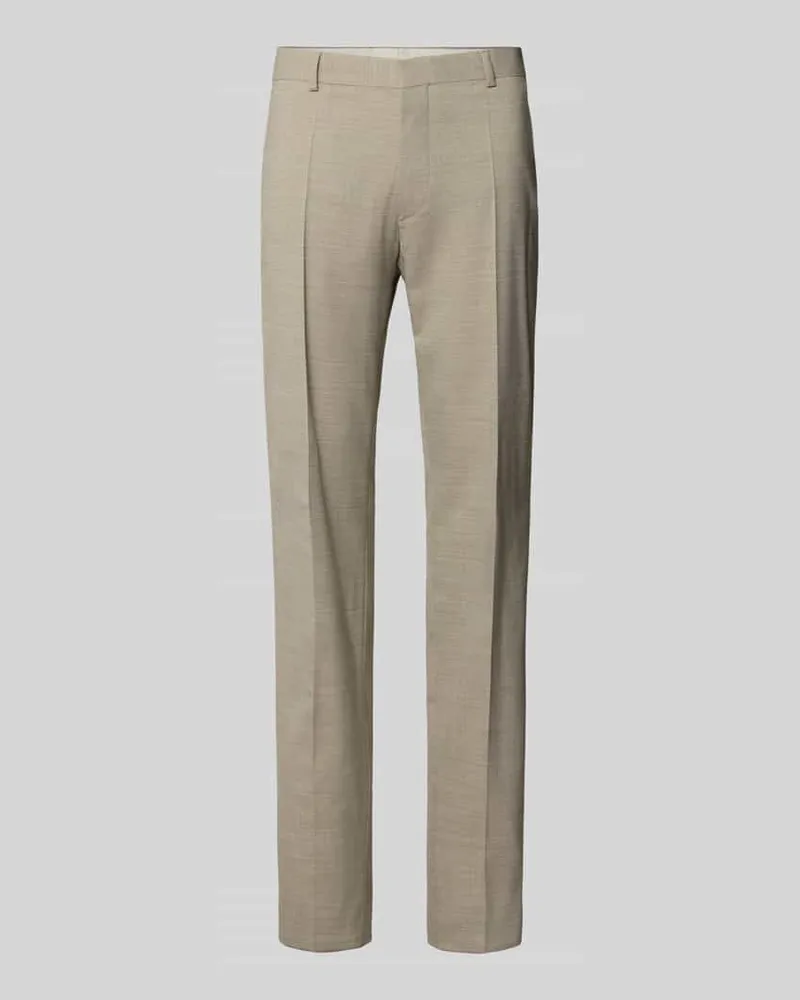 HUGO BOSS Regular Fit Anzughose mit Schurwoll-Anteil Modell 'Leon Sand