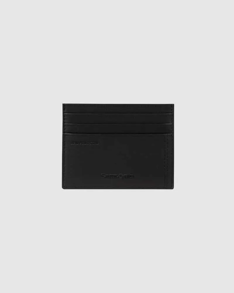 Samsonite Kartenetui aus Leder - RFID-blocking Black