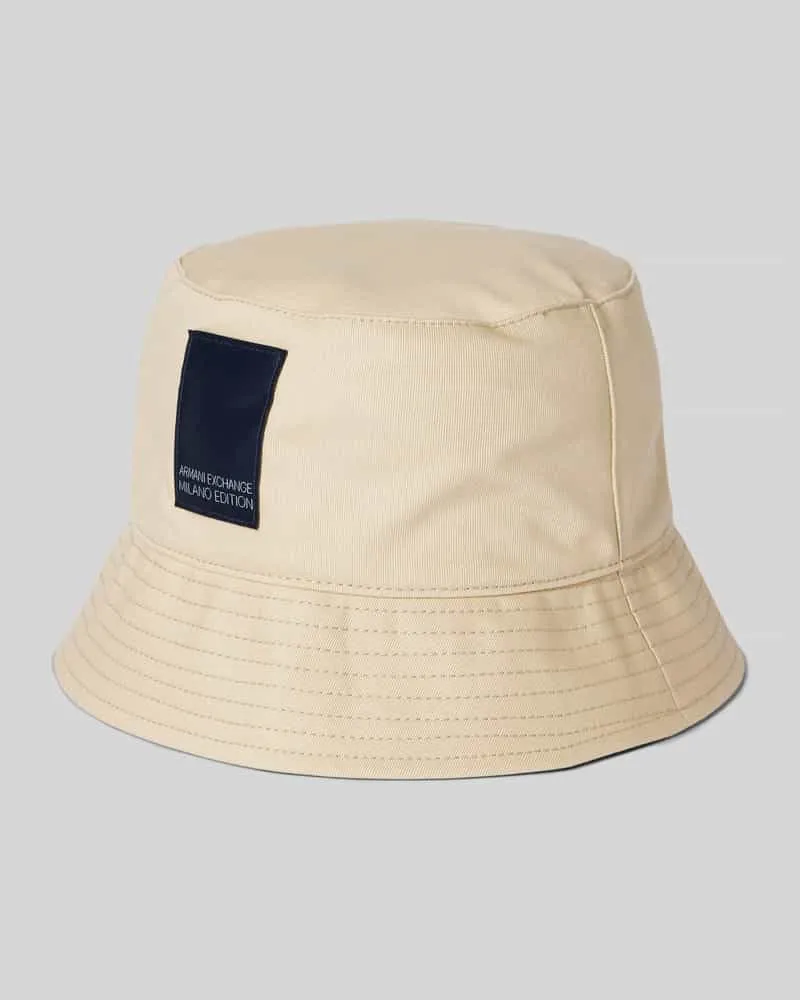 Armani Exchange Bucket Hat mit Label-Badge 