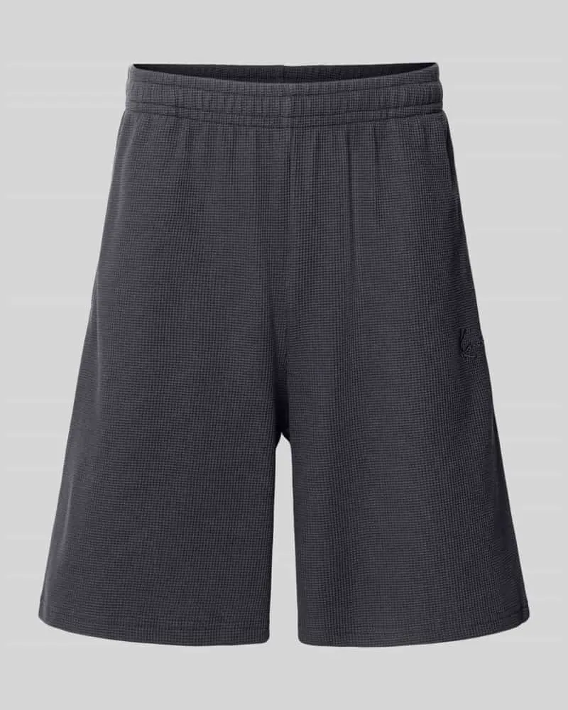 Karl Kani Relaxed Fit Shorts mit Strukturmuster Black