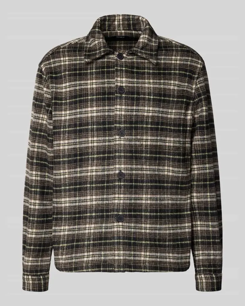 McNeal Regular Fit Hemdjacke mit Kentkragen Black
