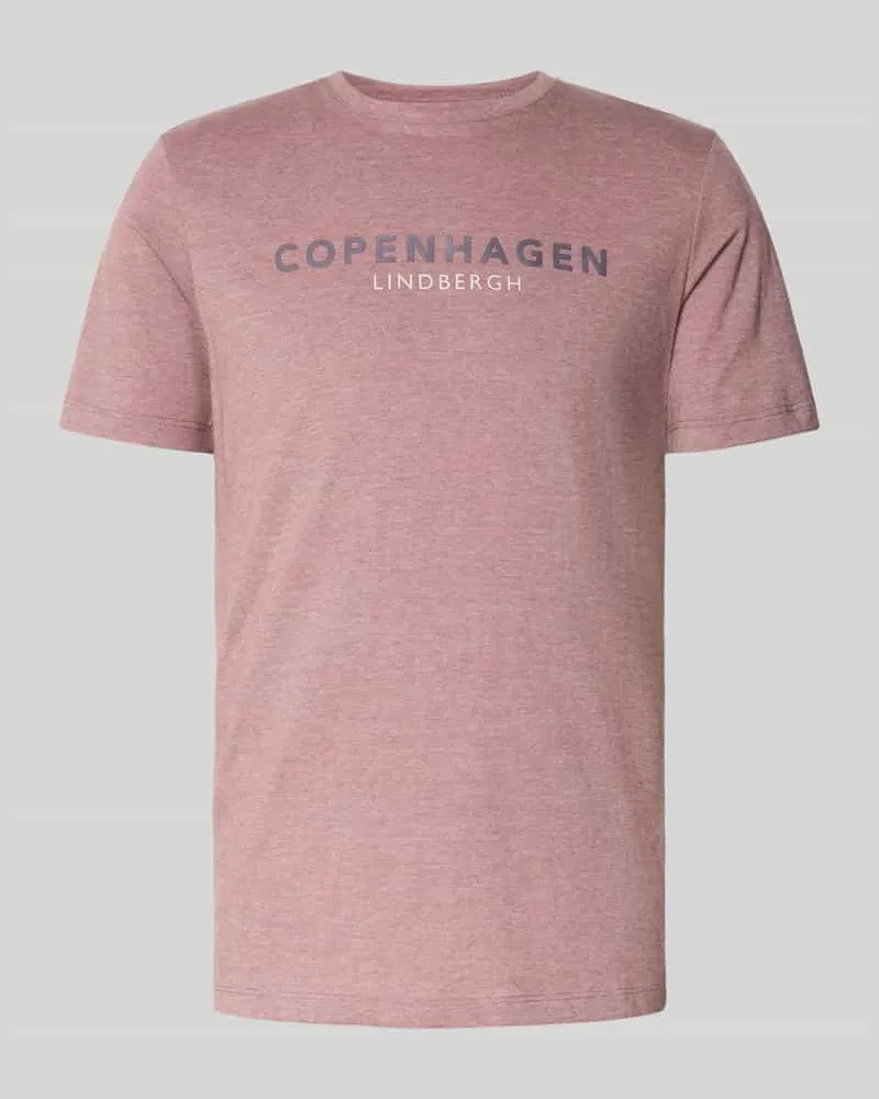 Lindbergh T-Shirt mit Label-Print Mauve