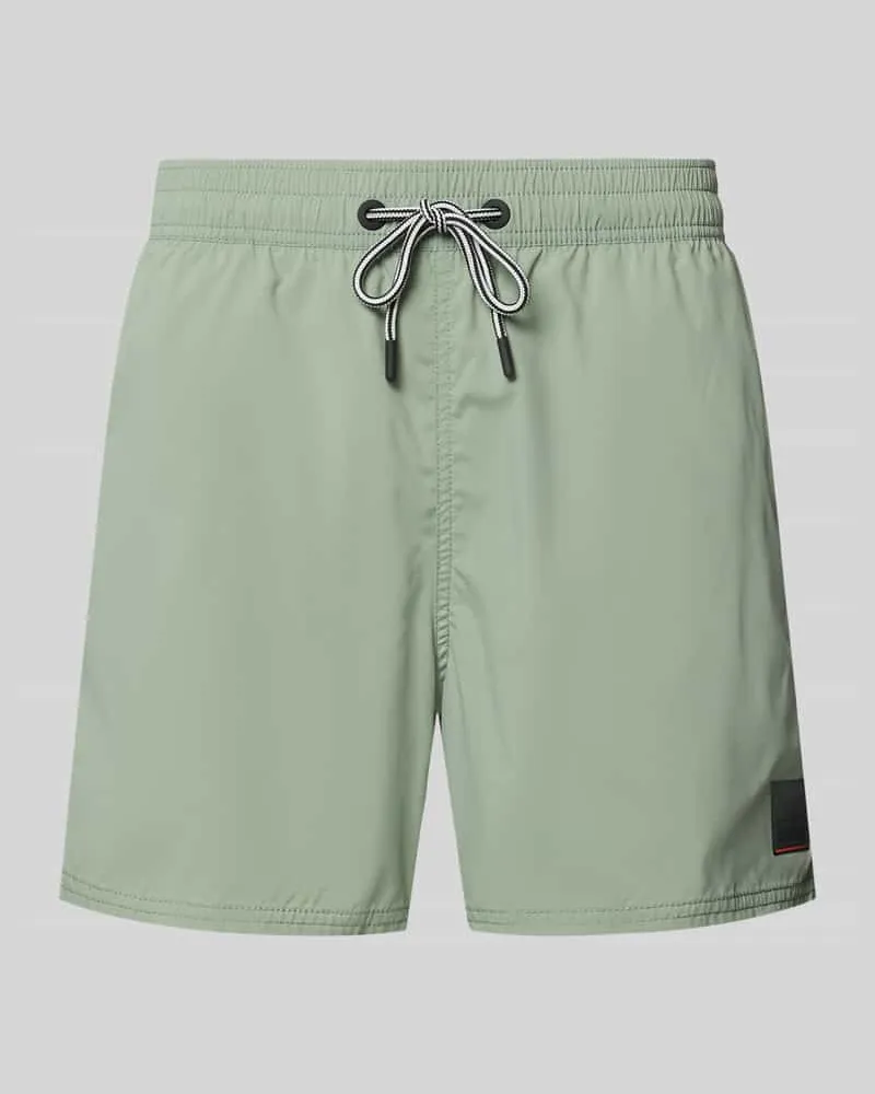 Bogner Straight Fit Badeshorts mit Tunnelzug Schilf