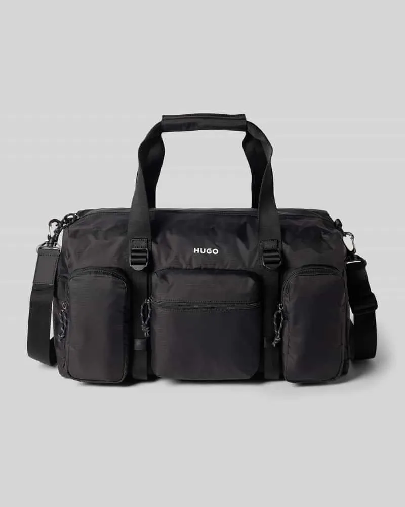 HUGO BOSS Weekender mit Reißverschlusstaschen Modell 'EVERETT Black