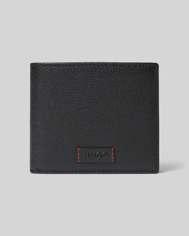 HUGO BOSS Portemonnaie aus echtem Rindsleder Modell 'Ethon Black