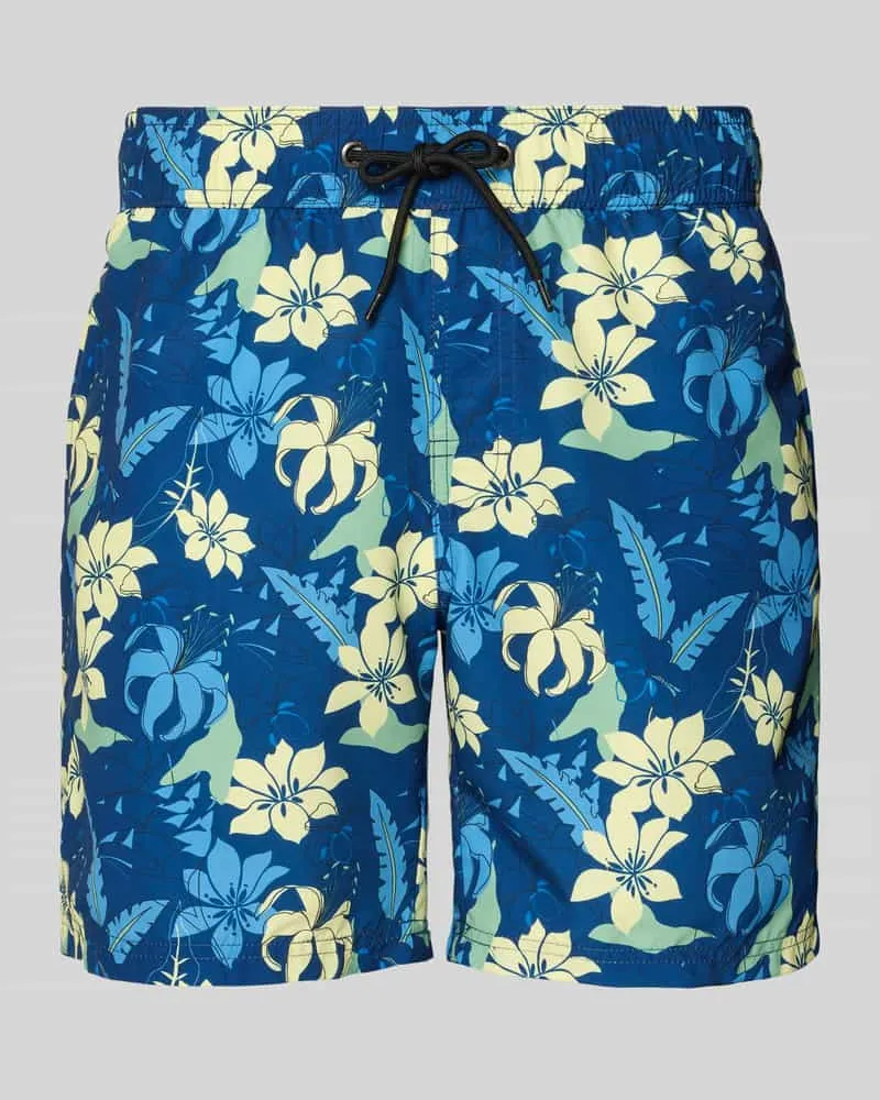 Blend Badeshorts mit Gesäßtasche Modell 'BHRADBORNE TROPICAL Offwhite