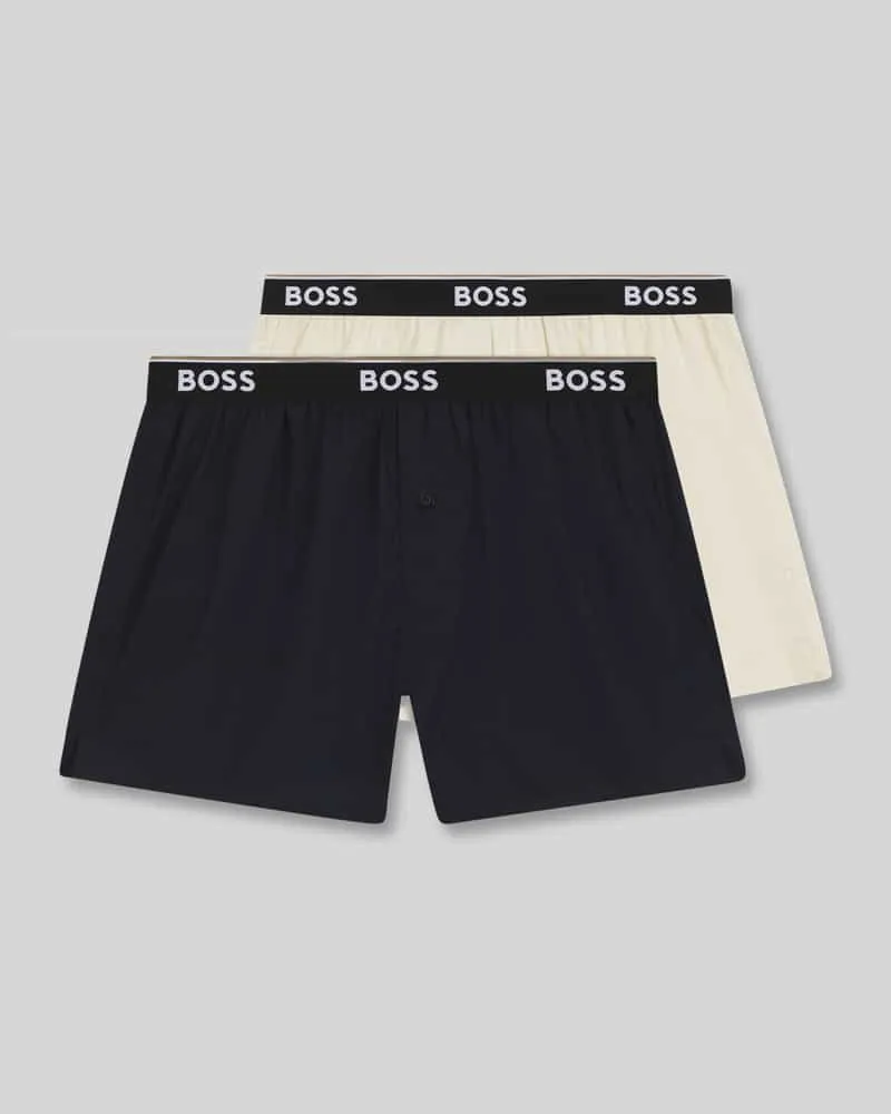 HUGO BOSS Loose Fit Boxershorts im 2er-Pack Modell '2P BOXER SHORTS EW Offwhite