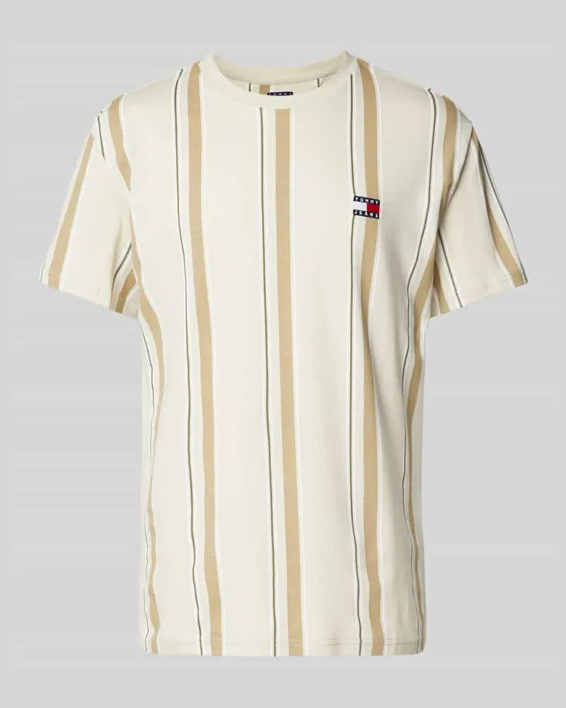 Tommy Hilfiger Regular Fit T-Shirt aus reiner Baumwolle mit Label Stitching 