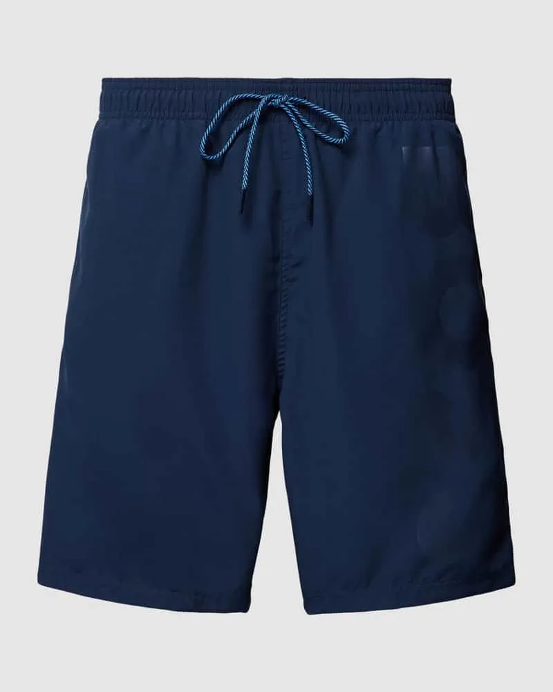 HUGO BOSS Regular Fit Badehose mit Label-Print Modell 'Orca Dunkelblau