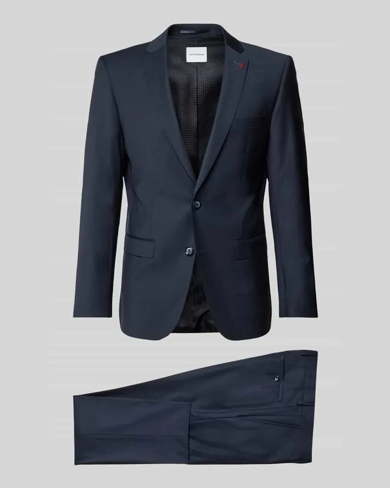 Roy Robson Extra Slim Anzug aus Woll-Mix in unifarbenem Design Marine