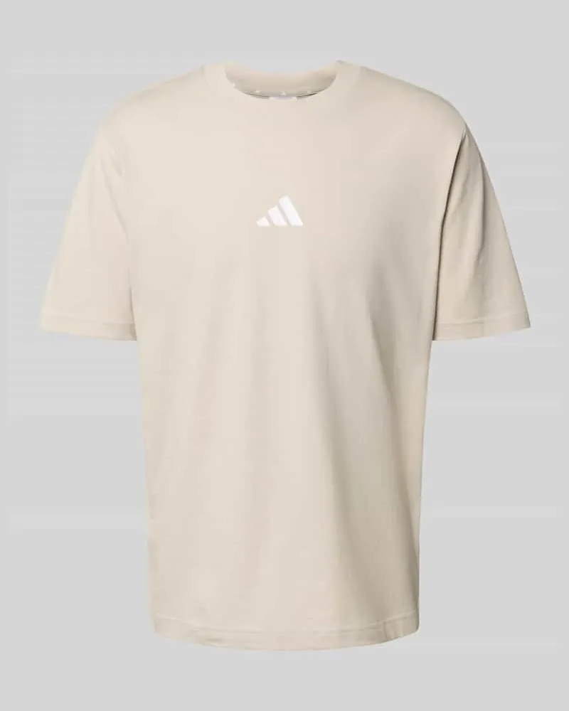 adidas T-Shirt mit Label-Stitching und Rundhalsausschnitt 