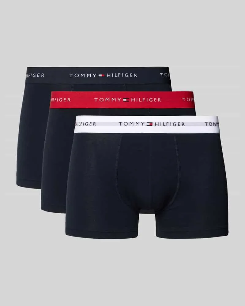 Tommy Hilfiger Trunks aus Baumwoll-Mix im 3er-Pack Black