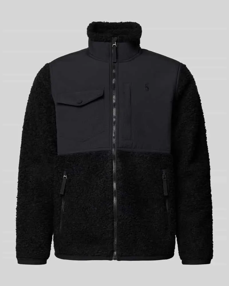 Ralph Lauren Sweatjacke mit Stehkragen Black