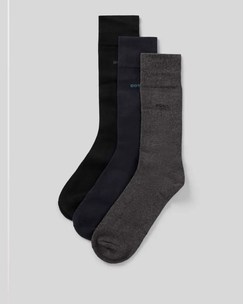 HUGO BOSS Socken aus Baumwoll-Mix im 3er-Pack mit Geschenkbox Black