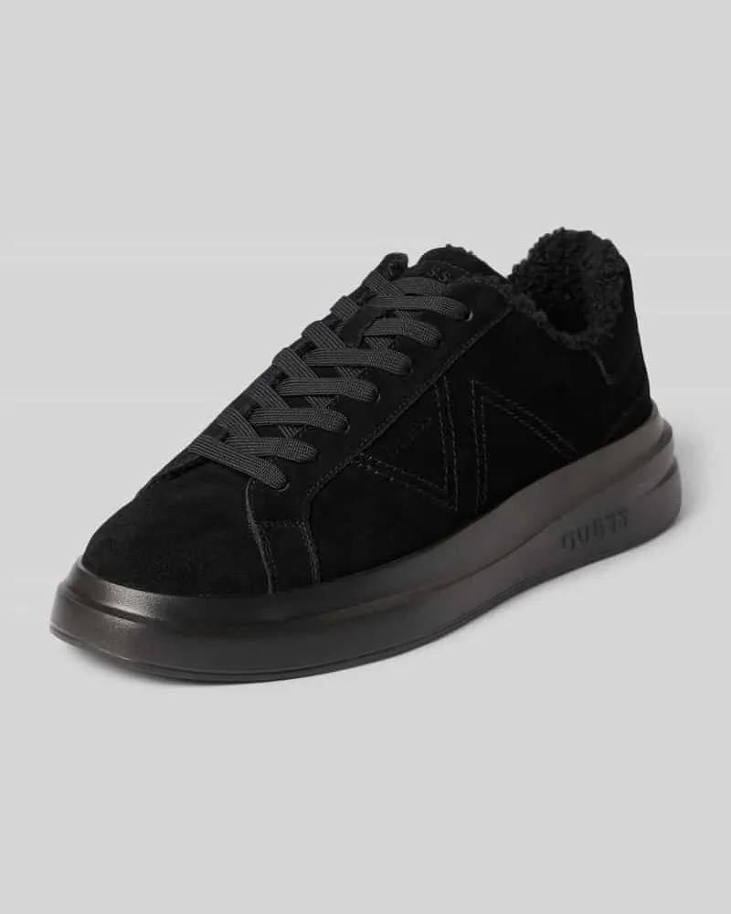 Guess Sneaker aus Rindsnubuk mit Fleece-Futter Modell 'ELBA Black