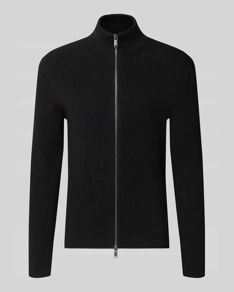 McNeal Strickjacke mit Stehkragen Modell 'LEVI Black