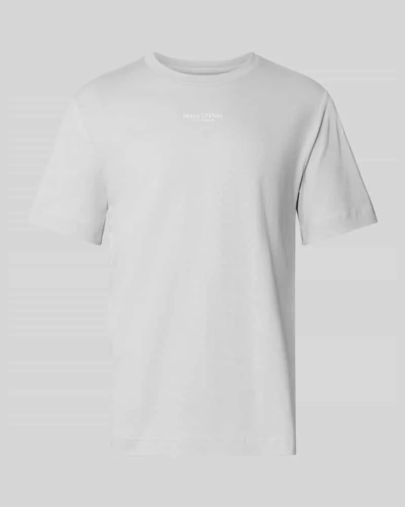 Marc O'Polo Regular Fit T-Shirt aus reiner Baumwolle Hellgrau