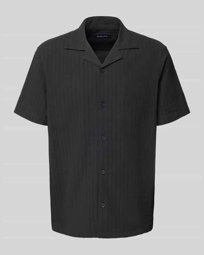 Christian Berg Regular Fit Freizeithemd mit 1/2-Arm Black