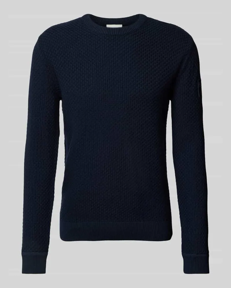 Tom Tailor Regular Fit Strickpullover aus reiner Baumwolle mit Strickmuster 