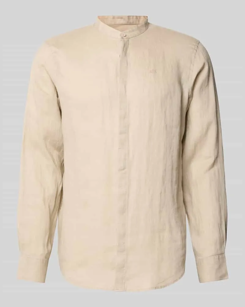 Armani Exchange Regular Fit Freizeithemd aus reinem Leinen 