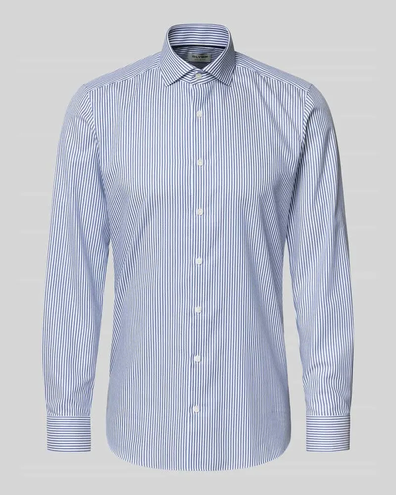 Olymp Slim Fit Business Hemd mit Kentkragen Royal
