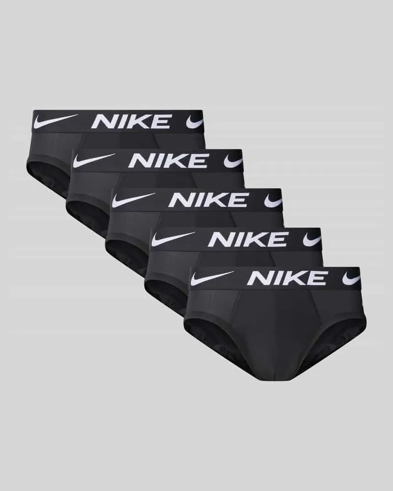 Nike Slip mit Label-Bund im 5er-Pack Black