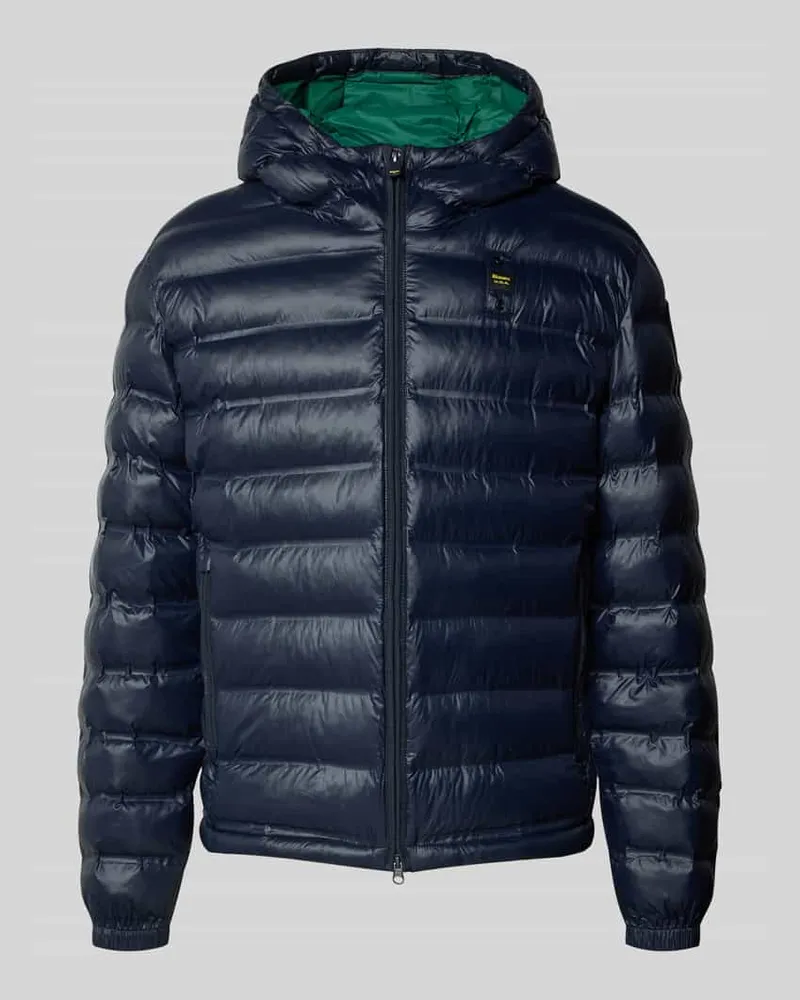Blauer Steppjacke mit Kapuze Modell 'CHARLES 