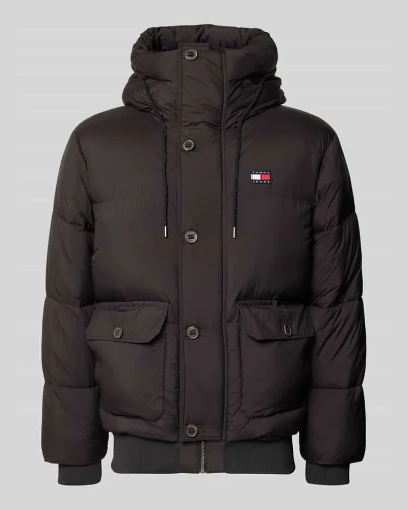 Tommy Hilfiger Regular Fit Pufferjacke mit Kapuze Black