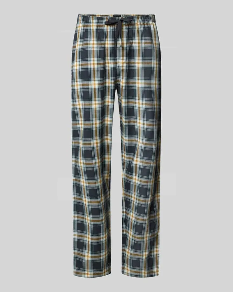 Schiesser Regular Fit Pyjama-Hose aus reiner Baumwolle Messing