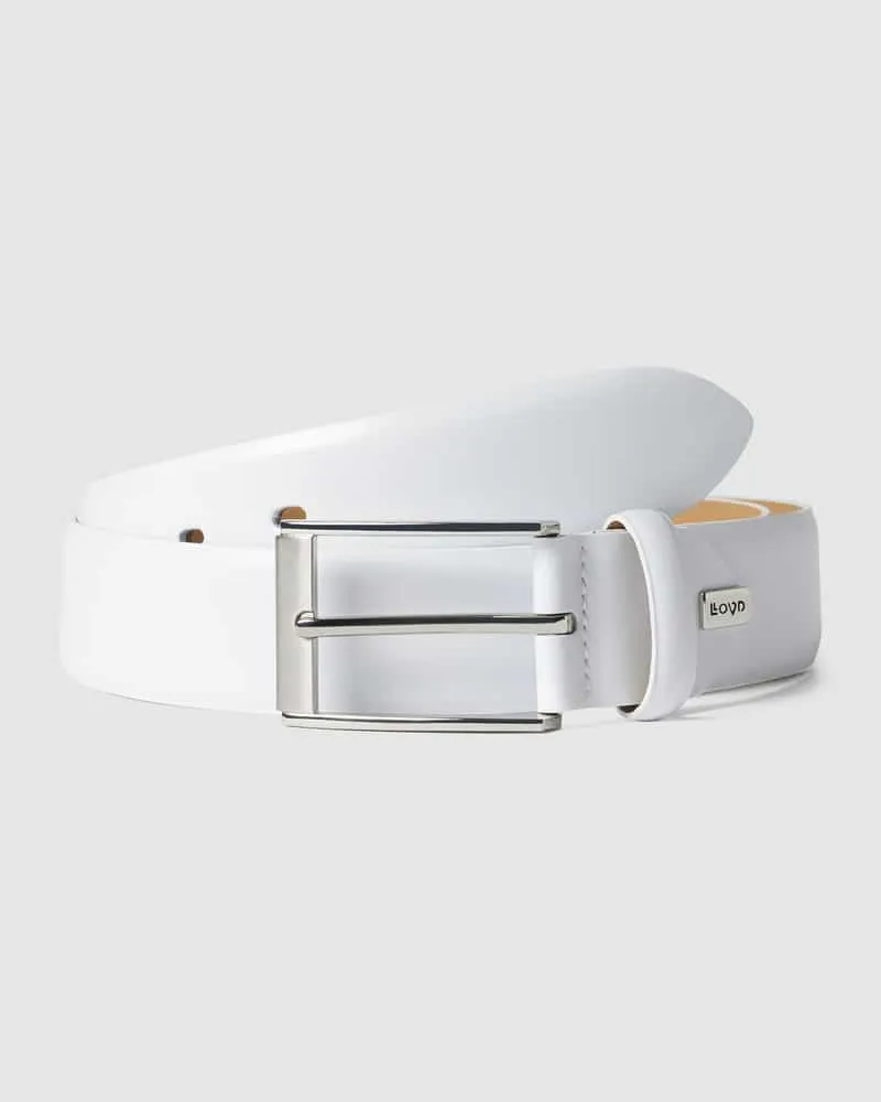 Lloyd Belts Ledergürtel mit Dornschließe Weiss