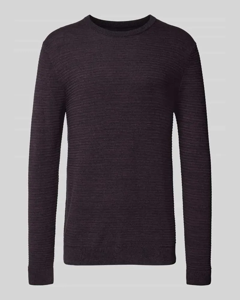Jack & Jones Strickpullover mit Rundhalsausschnitt Modell 'OTTO Bordeaux