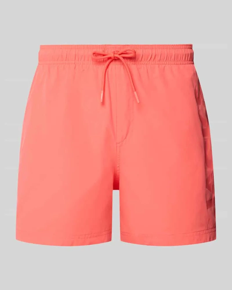 Jack & Jones Badehose mit Label-Print Modell 'MAUI WAVE Koralle