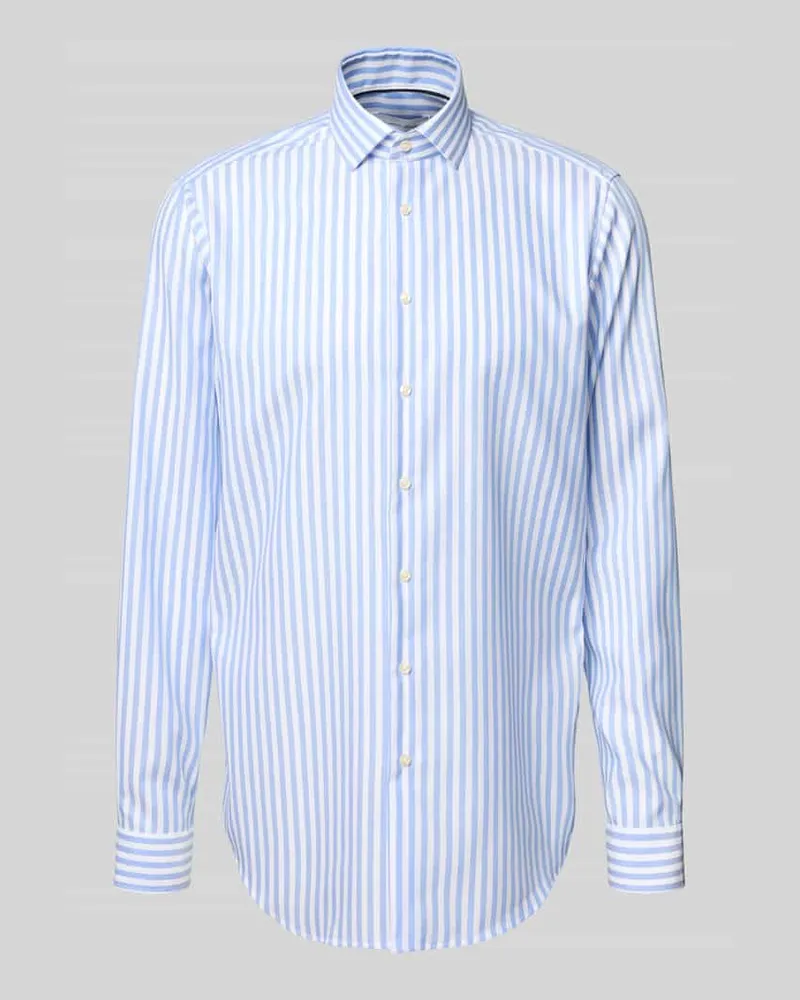 Christian Berg Regular Fit Freizeithemd mit extra langem Arm Bleu