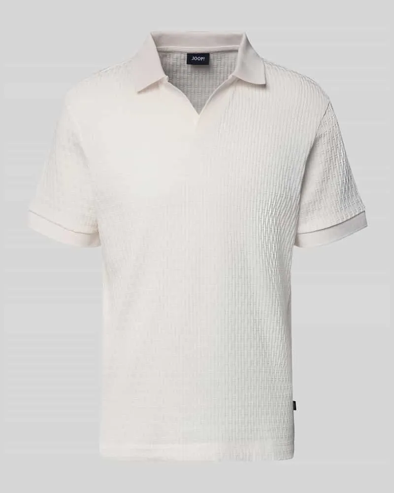JOOP! Regular Fit Poloshirt mit V-Ausschnitt Modell 'Rauljose Offwhite