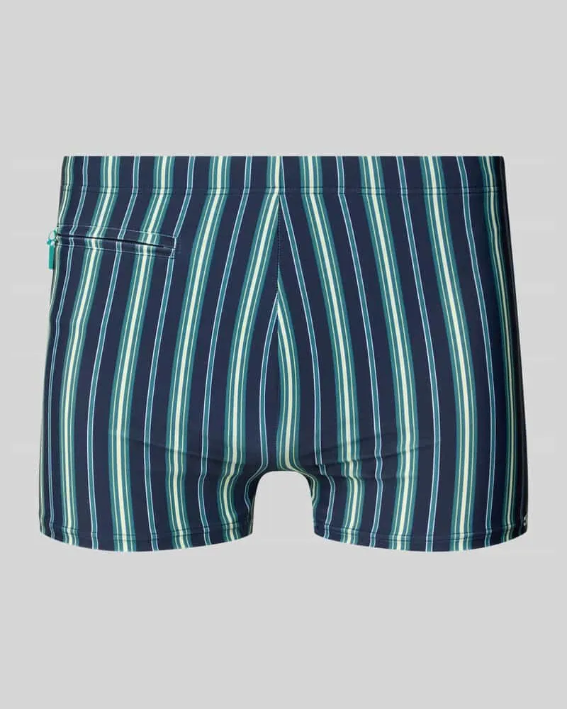 Schiesser Badehose mit Reißverschlusstasche Modell 'Ocean Swim Tuerkis