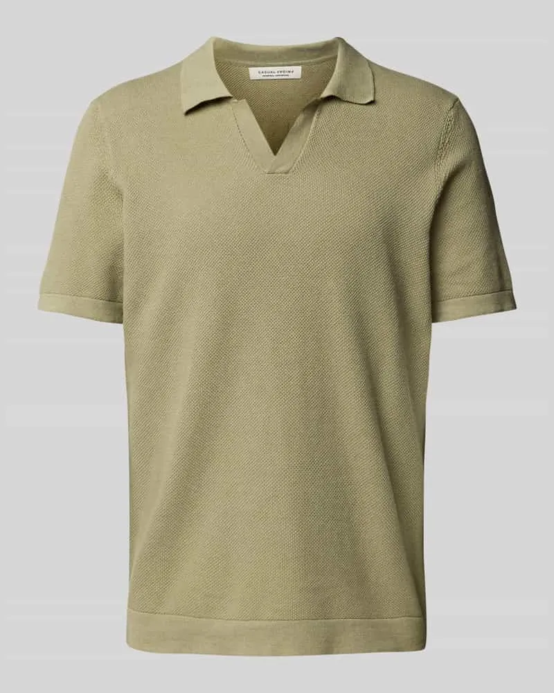 Casual Friday Regular Fit Poloshirt aus Baumwoll-Leinen-Mix Modell 'MATEO 