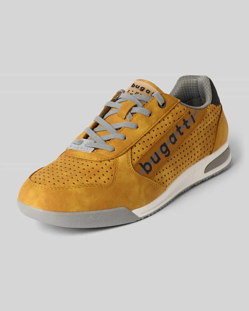 Bugatti Sneaker mit Label-Details Modell 'Trevor Gelb