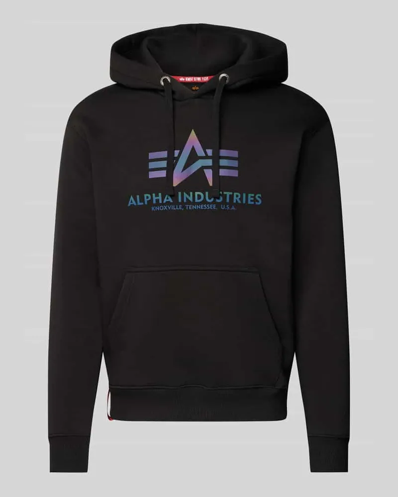 Alpha Industries Hoodie mit Label-Print 